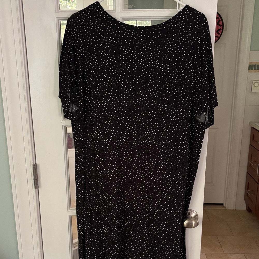 Madewell Long Sleeve Dress with White Dots